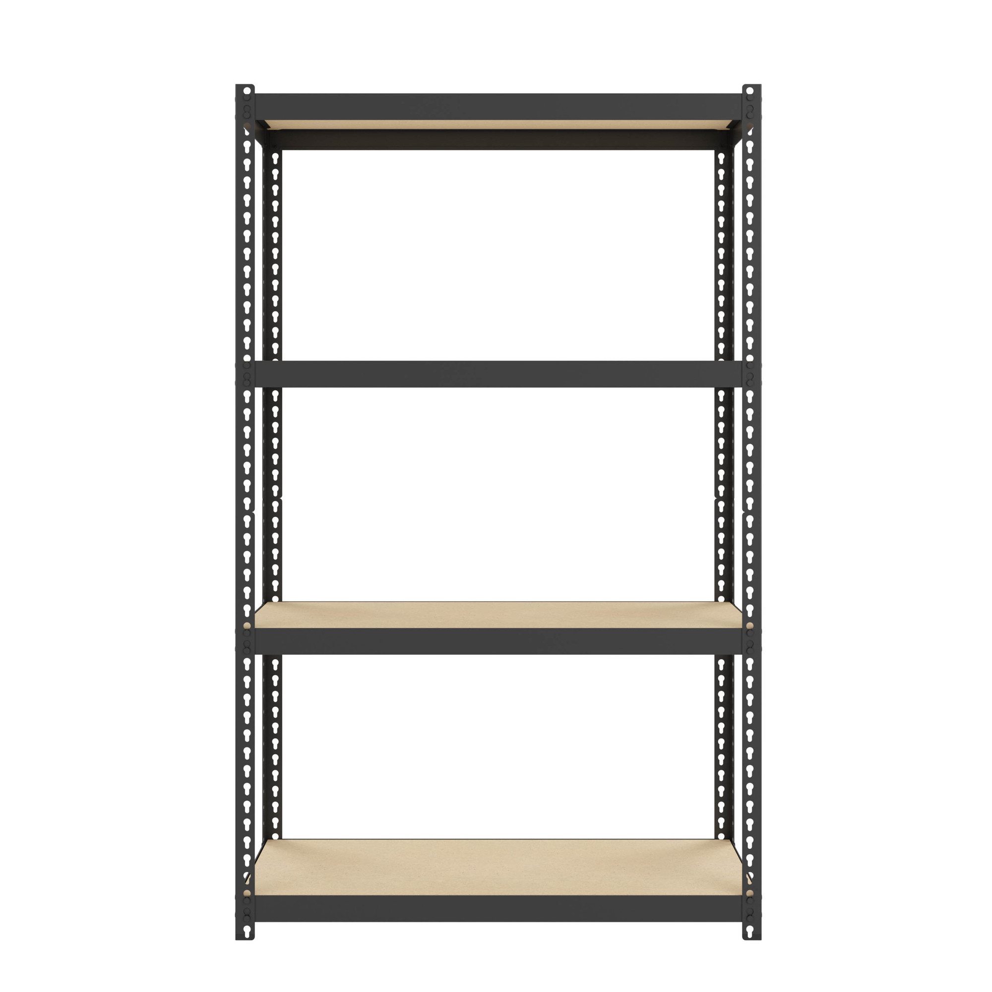 Hirsh Industries, 1000 Riveted Steel Shelving 4-Shelf Unit, Width 30 in, Depth 12 in, Material Steel, Model# 22540